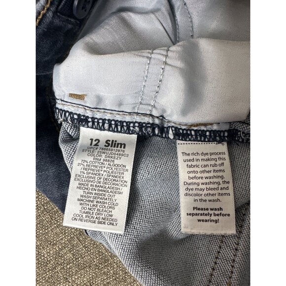 Lot of 3 Jordache Super Skinny Girls Blue Jeans Size 12 Button Fly Stretch Denim - Picture 7 of 12
